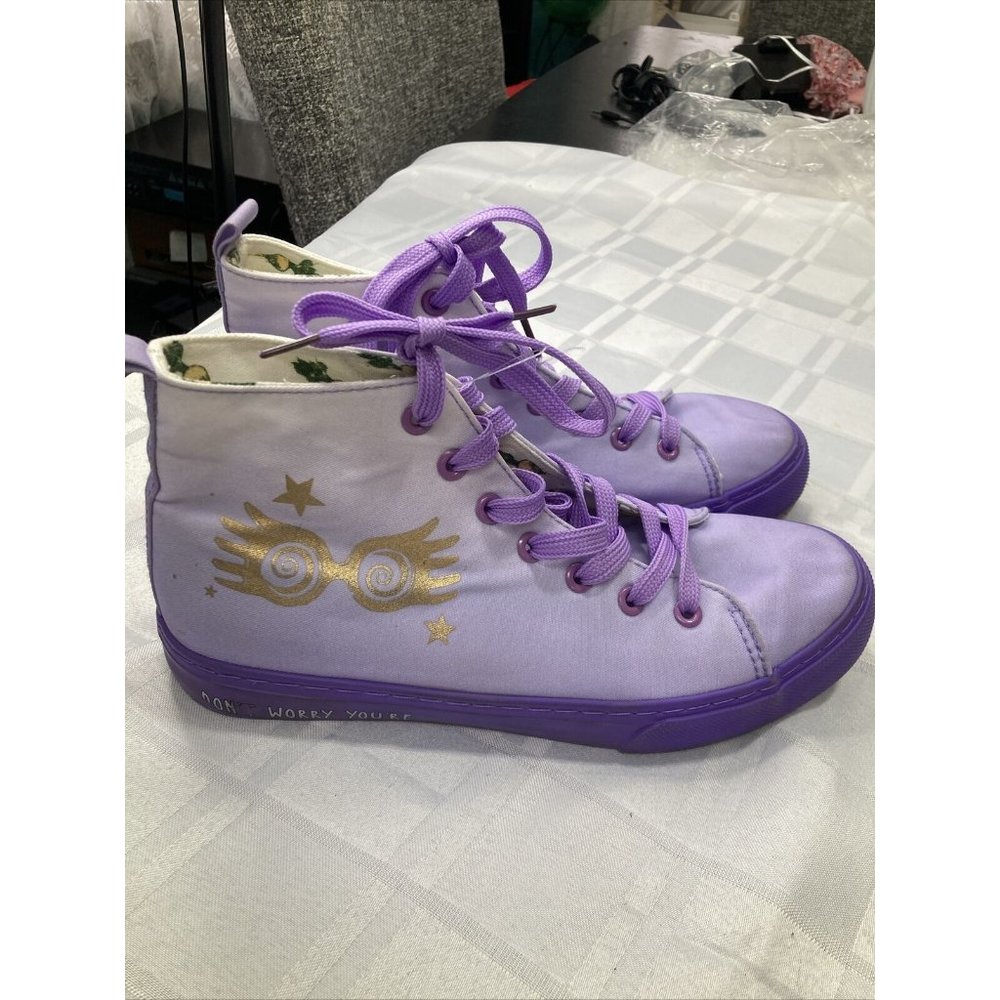 Women's Harry Potter Ground Up High-Top Sneakers Shoes SIZE 8 (Used) Purple